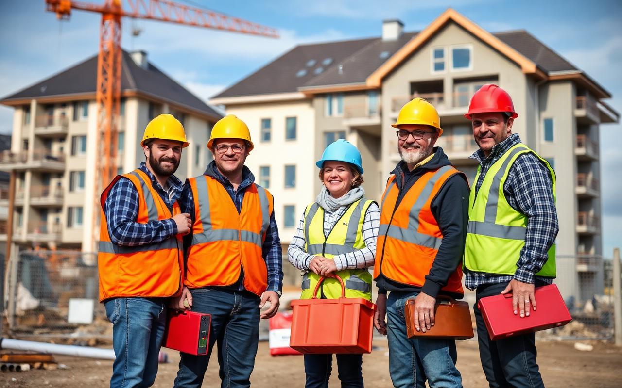 Großbaustelle — Crew-Unterkunft